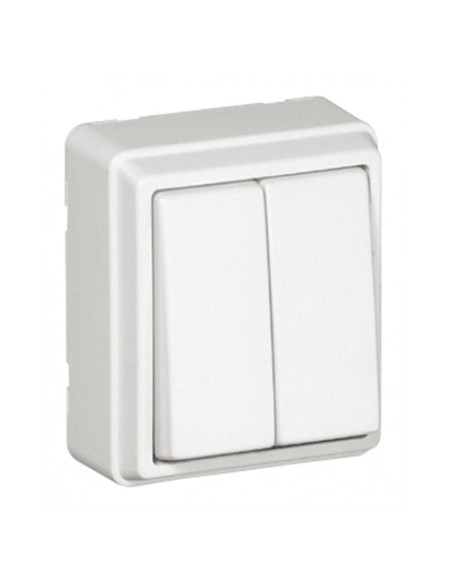 COMUTADOR DE ESCADA DUPLO BRANCO 37101KBR - 37101KBR