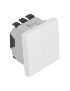 BOTAO BASCULANTE/COMUT ESCADA 2 MOD ALUMINA 45159SAL - 45159SAL