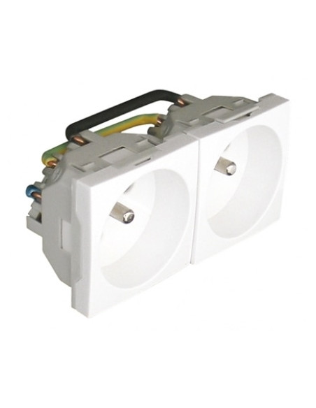 TOMADA DUPLA FRANCESA C/OBTUR 4 MOD VERM 45193SVM - 45193SVM