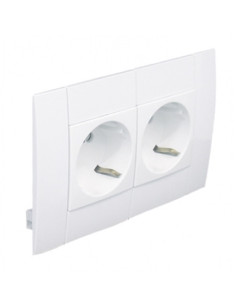 TOM DUPLA SCHUKO MOD C/OBT L75 4 MOD VERM 45240CVM - 45240CVM