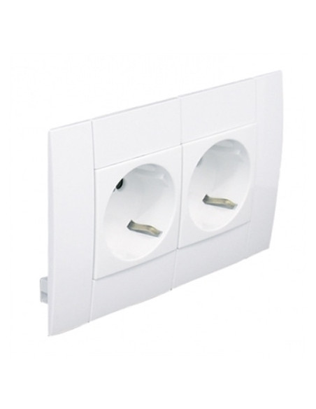 TOM DUPLA SCHUKO MOD L75 4 MOD BRANCA 45241CBR - 45241CBR