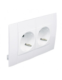 TOM DUPLA SCHUKO MOD L75 4 MOD VERMELHA 45241CVM - 45241CVM