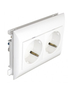 TOMADA DUPLA SCHUKO L75 4 MOD VERMELHA 45260CVM - 45260CVM