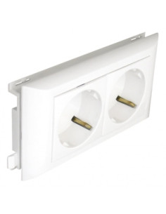 TOMADA DUPLA SCHUKO L60 4 MOD BRANCA 45270CBR - 45270CBR
