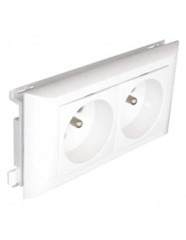 TOMADA DUPLA FRANC C/OBTUR L60 4 MOD BRANCA 45274CBR - 45274CBR