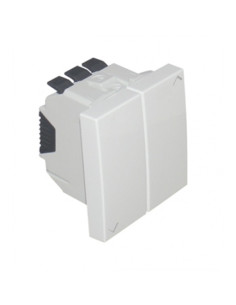 BOTAO DUPLO DE PERSIANA 2 MOD BRANCO 45281SBR - 45281SBR