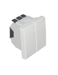 BOTAO DUPLO COMUTACAO PERSIANA 2 MOD BRANCO 45283SBR - 45283SBR
