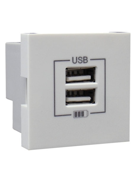 CARREGADOR DUPLO USB TIPO A ALUMINA 45439SAL - 45439SAL