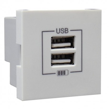 CARREGADOR DUPLO USB TIPO A GRIS 45439SIS - 45439SIS