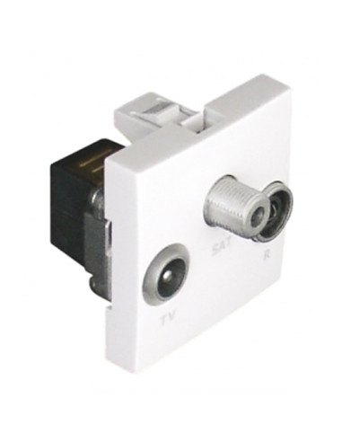 TOMADA RTVSAT ESTRELA 2 MOD PRETA MATE 45543SPM - 45543SPM