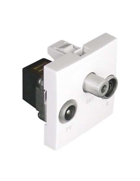 TOMADA RTVSAT TERMINAL 2 MOD BRANCA MATE 45555SBM - 45555SBM