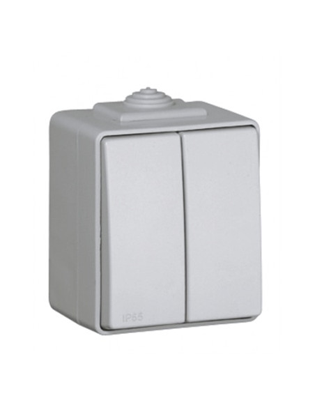 COMUTADOR DE ESCADA DUPLO BRANCO 48101CBR - 48101CBR