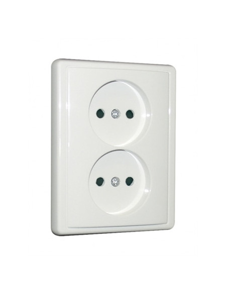TOMADA DUPLA MONOBLOCO 2P CHAMPANHE 50321CCH - 50321CCH