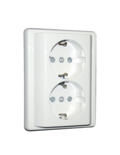 TOMADA DUPLA SCHUKO MONOB C/OBTUR CHAMPANHE 50332CCH - 50332CCH