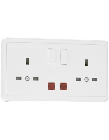 TOMADA DUPLA INGLESA C/SINAL LUM PRETA MATE 50343CPM - 50343CPM