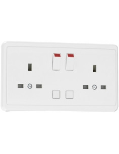 TOMADA DUPLA INGLESA BRANCA MATE 50344CBM - 50344CBM