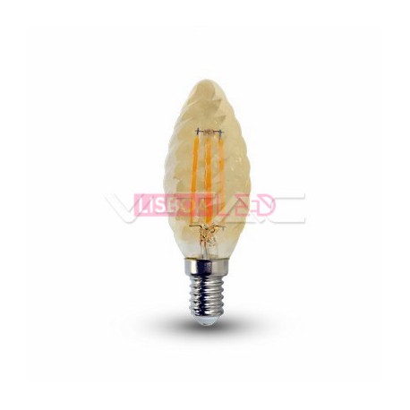 Lâmpada LED E14 4w 35W 2200K 350Lm Vela-T AMBERglass - 8957115