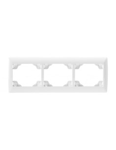 ESPELHO TRIPLO HORIZONTAL BRANCO/CEREJEIRA 70931TBC CX2 - 70931TBC