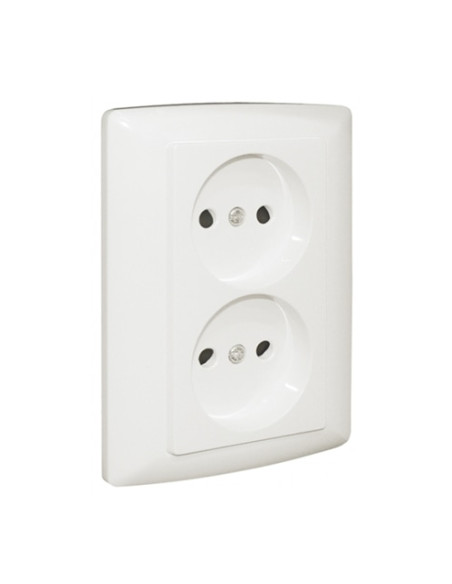 TOMADA DUPLA MONOBLOCO 2P ANTRACITE 70321CAT - 70321CAT