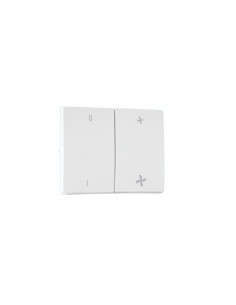 TECLA DUPLA P/COMUTADOR DE VENTOINHA BRANCA 70616TBR - 70616TBR