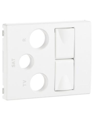 CENTRO P/TOM MISTA RTVSAT 2XRJ45 BRANCO 70773TBR - 70773TBR