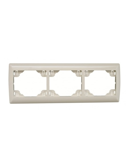ESPELHO TRIPLO HORIZONTAL MARFIM/INOX 70931TMI - 70931TMI