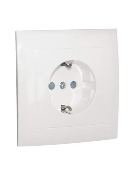 TOMADA SCHUKO MONOBLOCO C/OBTURADOR MARFIM 90138CMF - 90138CMF