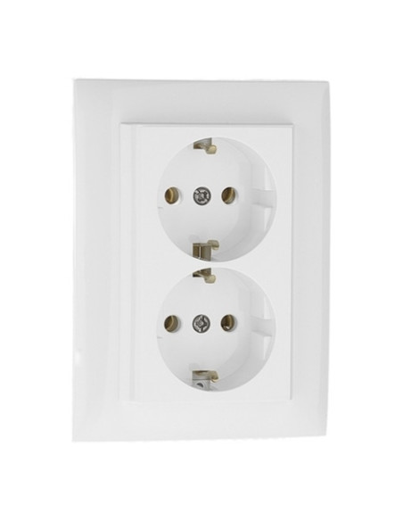 TOMADA DUPLA SCHUKO MONOBLOCO GRIS 90331CIS - 90331CIS