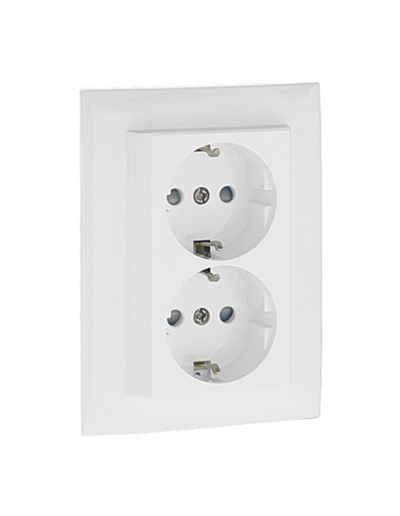 TOMADA DUPLA SCHUKO MONOB C/OBTUR MARFIM 90332KMF - 90332KMF