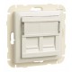 ARO C/MODULO DUPLO P/CONETORES RJ45 GRIS 90442SIS - 90442SIS