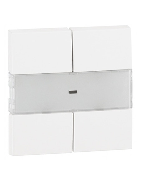 TECLA P/BOTAO PRESSAO QUADRUPLO MBT ALUMINA 90600TAL - 90600TAL