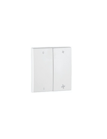 TECLA DUPLA P/COMUTADOR DE VENTOINHA BRANCA 90616TBR - 90616TBR