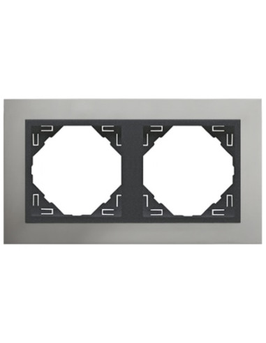 ESPELHO DUPLO ALUMINIO/GRIS 90920KUS - 90920KUS