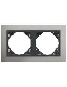 ESPELHO DUPLO ALUMINIO/GRIS 90920TUS - 90920TUS