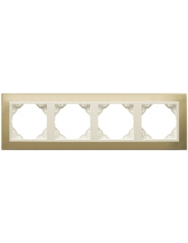ESPELHO QUADRUPLO OURO/PEROLA 90940TOP - 90940TOP