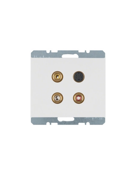 K. 1/K. 5 - TOMADA 3XRCA+S-VIDEO, BRANCO 3315327009 - 3315327009
