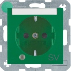 S. 1/B. X - SCHUKO "SV" P-ETQ C/LED, VERDE 41101913 - 41101913
