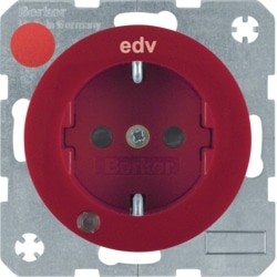 R. 1/R. 3 - SCHUKO "EDV" C/LED, ENCARNADO 41102022 - 41102022
