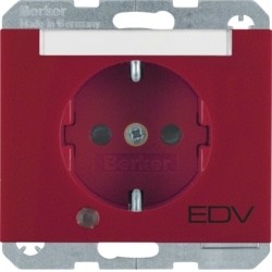 K. 1/K. 5 - SCHUKO "EDV" P-ETQ C/LED, ENCR 41107115 - 41107115