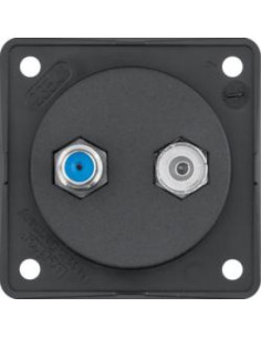 INTEGRO - TOMADA FM/SAT, PRETO MATE 9456005 - 9456005