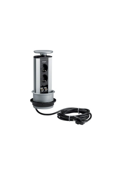 BLOCO ENCASTR., 2XSCHUKO+2XRJ45 CAT. 6 G7044LAN - G7044LAN