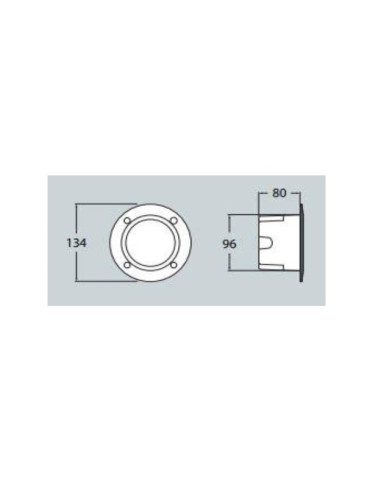 Encastrável LETI 100 GX53 CINZENTO - 012032112