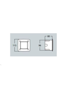 Encastrável LETI 100 SQ GX53 CINZENTO - 0120331112 2