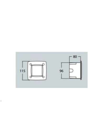 Encastrável LETI 100 SQ GX53 BRANCO - 0120331105