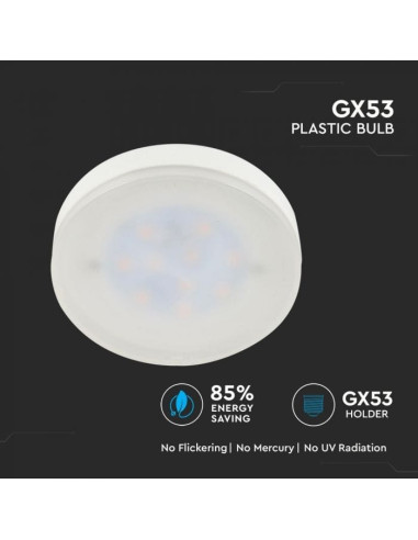 Lâmpada LED GX53 7W 4000K 550LM SAMSUNG V-TAC 223 - 8950223