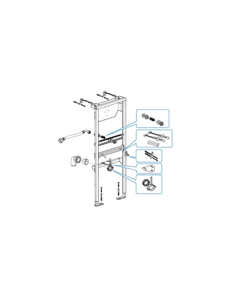 KIT FIXAÇÃO URINOL WALL IN SYSTEM ROCA AV0002300R - AV0002300R