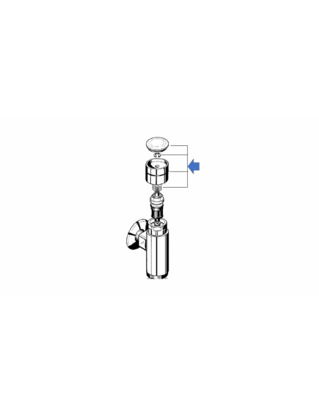 KIT PULSADOR FLUXÓMETRO URINOL 1/2 ROCA AG0104600R - AG0104600R