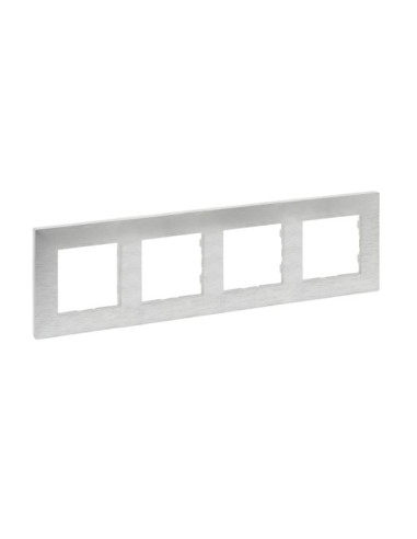 864874 NILOÉ-STEP QUADRO QUADRUPLO ALUMINIO ESCOVADO - LEG864874
