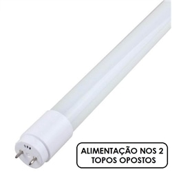 LAMPADA LED T8 1500MM 6000K LIGAÇÃO TOPOS OPOSTOS