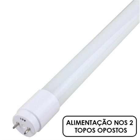 LAMPADA LED T8 1500MM 6000K LIGAÇÃO TOPOS OPOSTOS - T8V2-24W/2400LM/6K